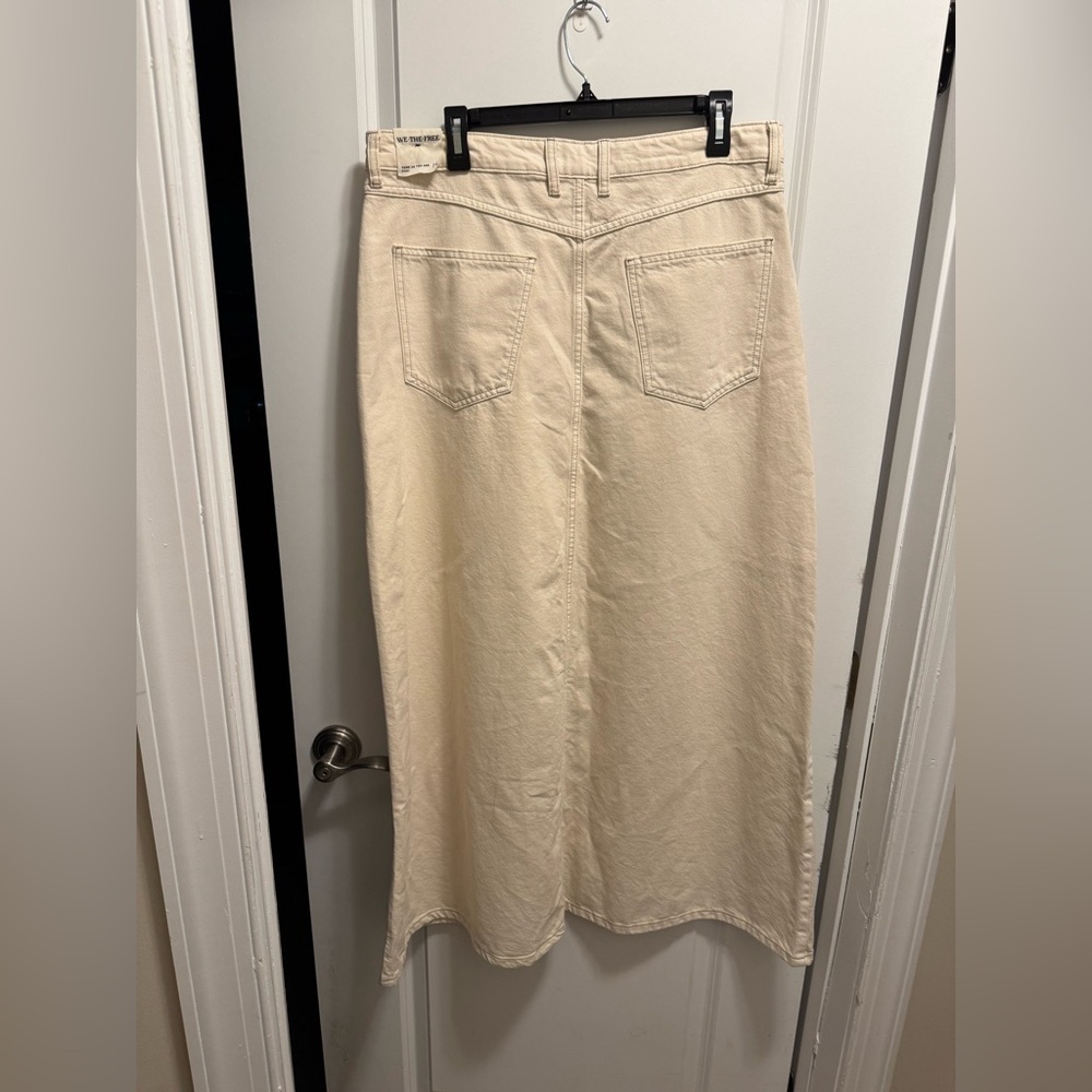 Free People We The Free Come As You Are Denim Maxi Skirt Size 14 NWT - Picture 5 of 7
